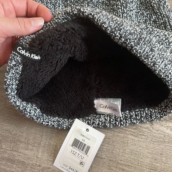 Calvin Klein Shaker Stitch Slouchy Beanie-black - Picture 3 of 3